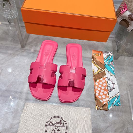 Hermes Calfskin Casual Slides Soft Comfortable Daily Wear Footwear