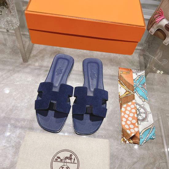 Hermes Calfskin Casual Slides Soft Comfortable Daily Wear Footwear
