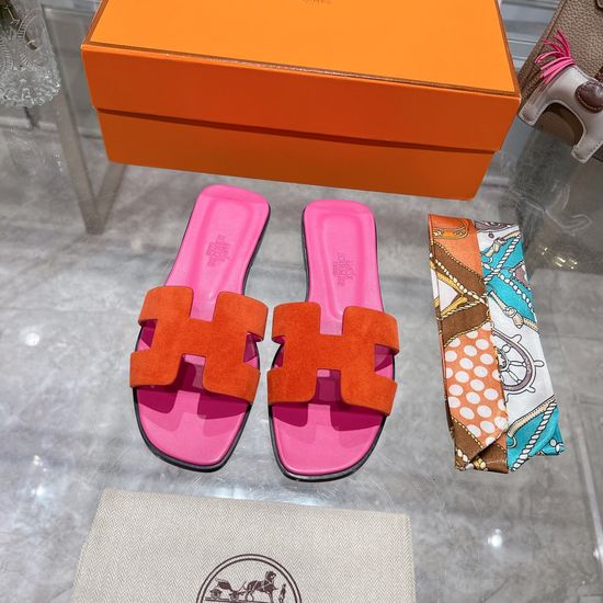 Hermes Calfskin Casual Slides Soft Comfortable Daily Wear Footwear