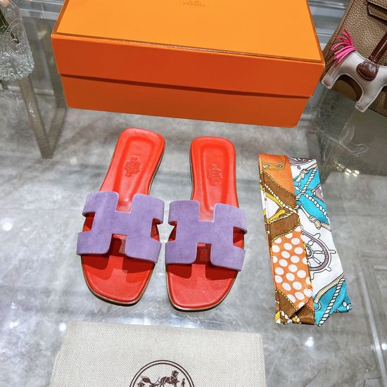 Hermes Calfskin Casual Slides Soft Comfortable Daily Wear Footwear