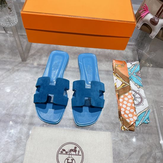 Hermes Calfskin Casual Slides Soft Comfortable Daily Wear Footwear