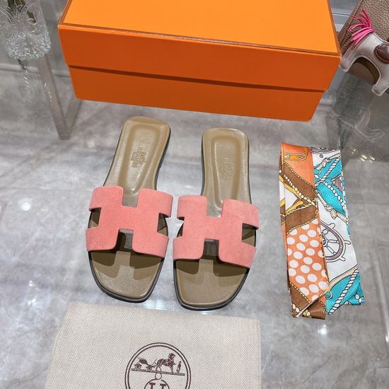 Hermes Calfskin Casual Slides Soft Comfortable Daily Wear Footwear