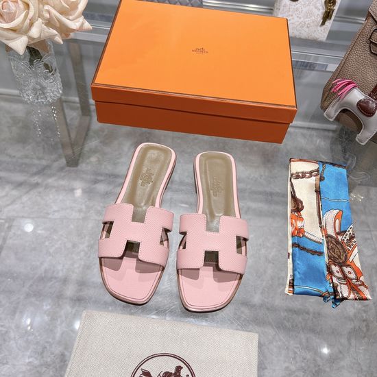Hermes Calfskin Casual Slides Soft Comfortable Daily Wear Footwear