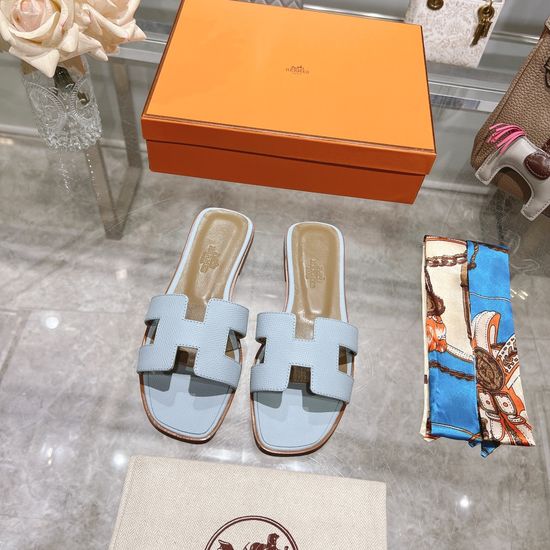 Hermes Calfskin Casual Slides Soft Comfortable Daily Wear Footwear