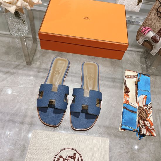 Hermes Calfskin Casual Slides Soft Comfortable Daily Wear Footwear