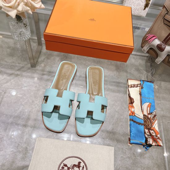 Hermes Calfskin Casual Slides Soft Comfortable Daily Wear Footwear