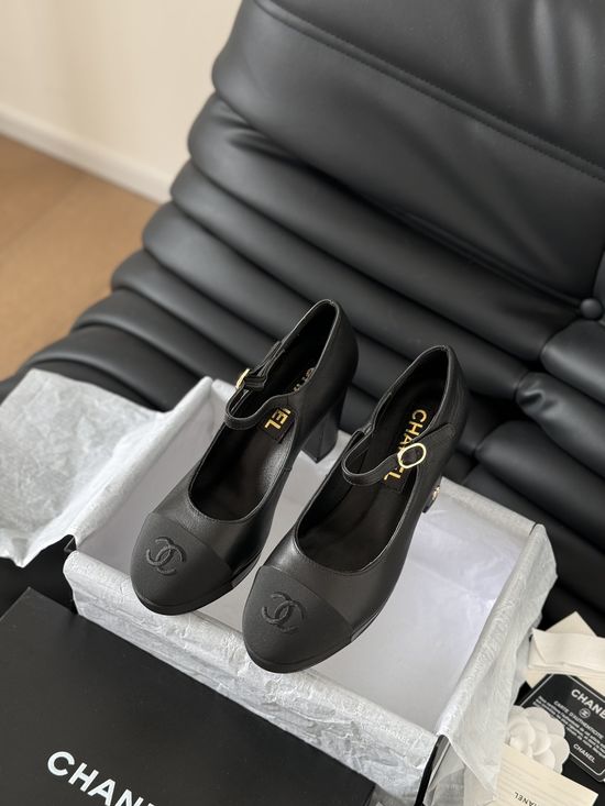 Chanel Platform Mary Jane Chunky Heel Pumps