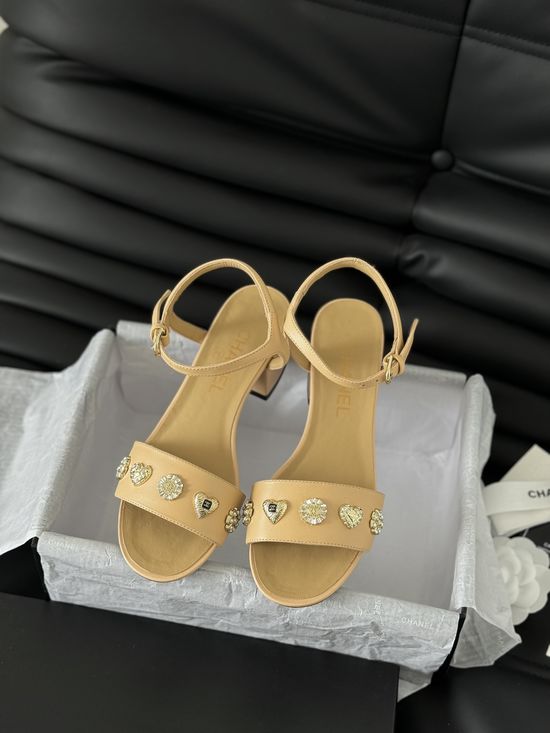 Chanel Single Strap Casual Leather Summer Sandals
