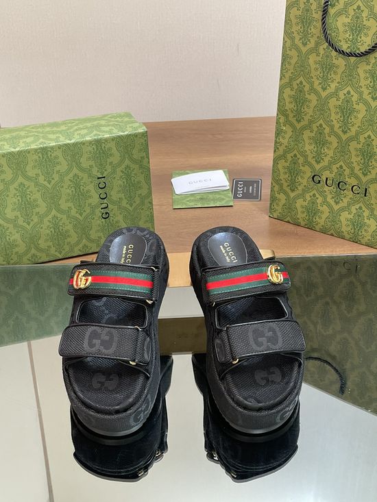 Gucci Classic Printed Thick Sole Casual Beach Slides