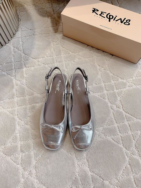Reqins Soft Leather Ballet Flats Breathable Lightweight Comfortable Casual Shoes