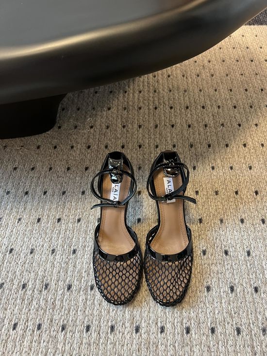 Alaia Elegant Mesh High Heels Minimalist Style Formal Footwear