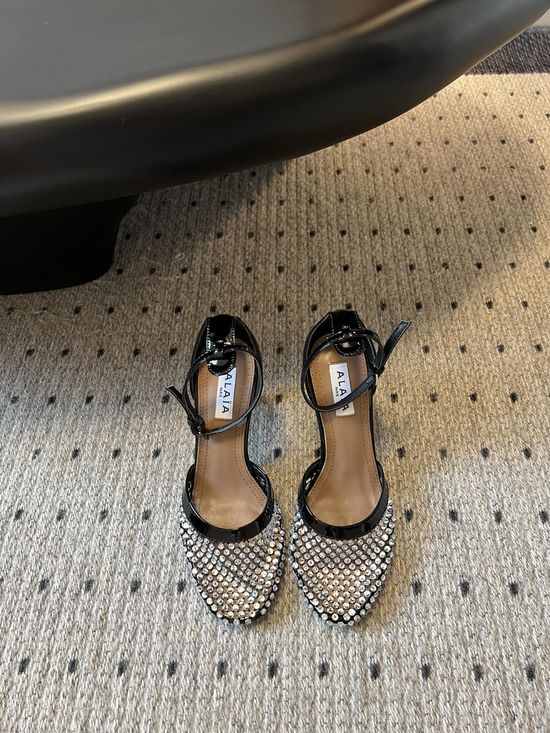 Alaia Elegant Mesh High Heels Minimalist Style Formal Footwear