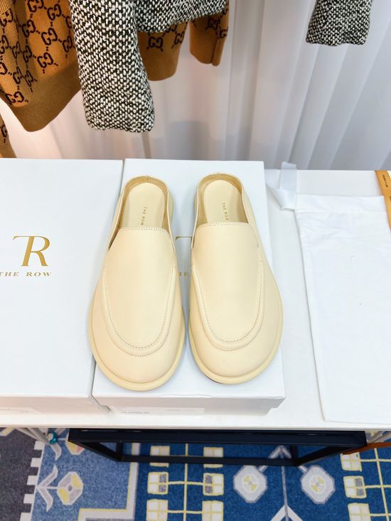 The Row Vintage Leather Mules Soft Non-Slip Comfortable Casual Shoes
