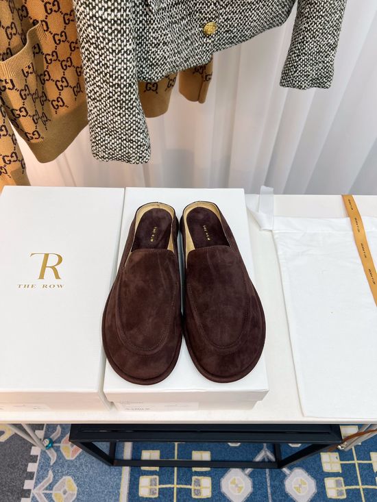 The Row Vintage Leather Mules Soft Non-Slip Comfortable Casual Shoes