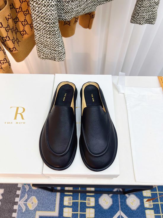 The Row Vintage Leather Mules Soft Non-Slip Comfortable Casual Shoes