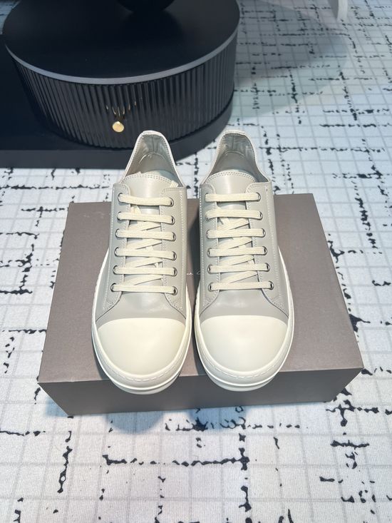 Rick Owens Vintage Leather Sneakers With Soft Sheepskin Interior