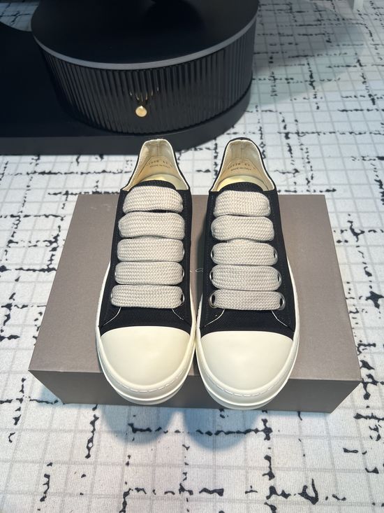 Rick Owens Vintage Leather Sneakers With Soft Sheepskin Interior