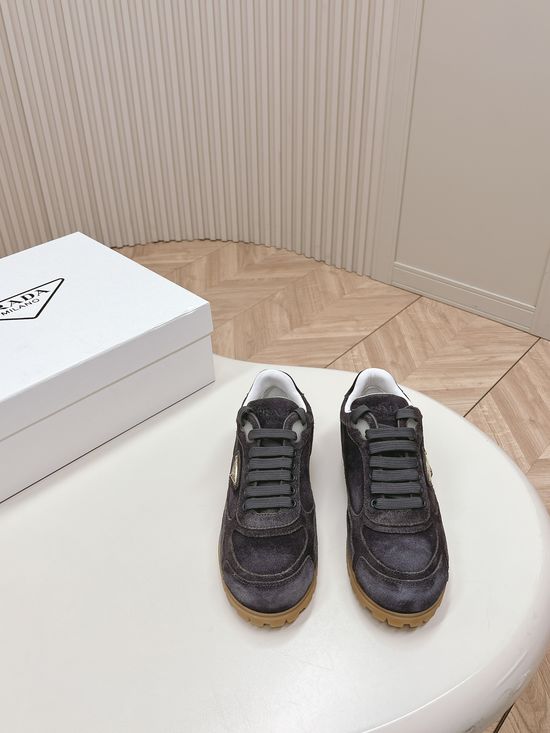 Prada Suede Retro Casual Shoes Comfortable Versatile Daily Footwear