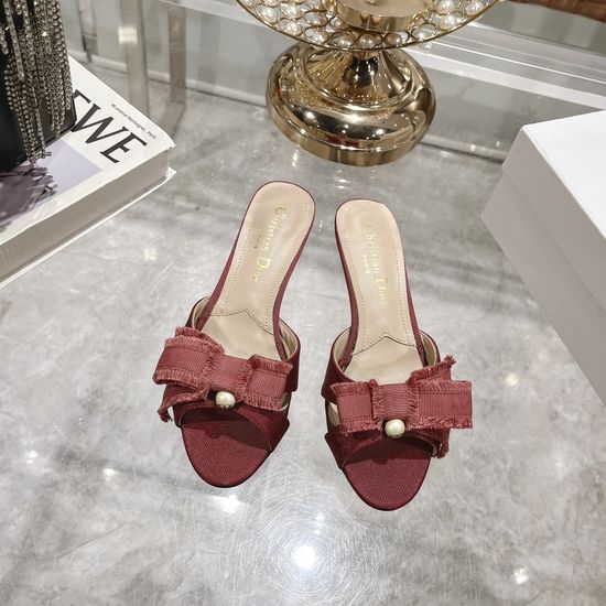 Christian Dior Elegant Tassel Bow Pointed Toe Flat Dress Shoes