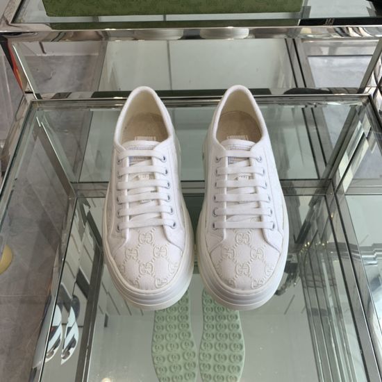 Gucci Vintage Color Block Canvas Platform Sneakers