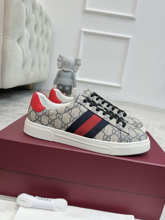 Gucci Classic Leather Casual Shoes Durable Soft Daily Walking Footwear