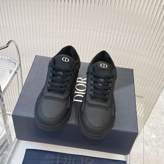 Christian Dior Premium Leather Color Block Casual Sneakers
