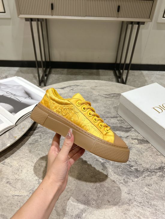 Christian Dior Premium Embroidered Casual Skate Shoes With Breathable Mesh Lining