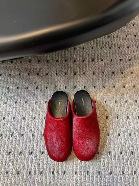 The Row Comfortable Furry Slide Sandals Casual Daily Wear