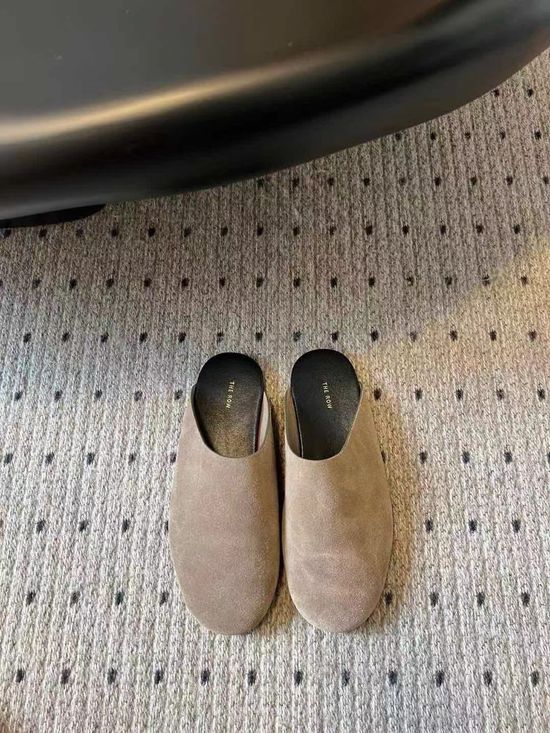 The Row Minimalist Pony Hair Covered Toe Slides