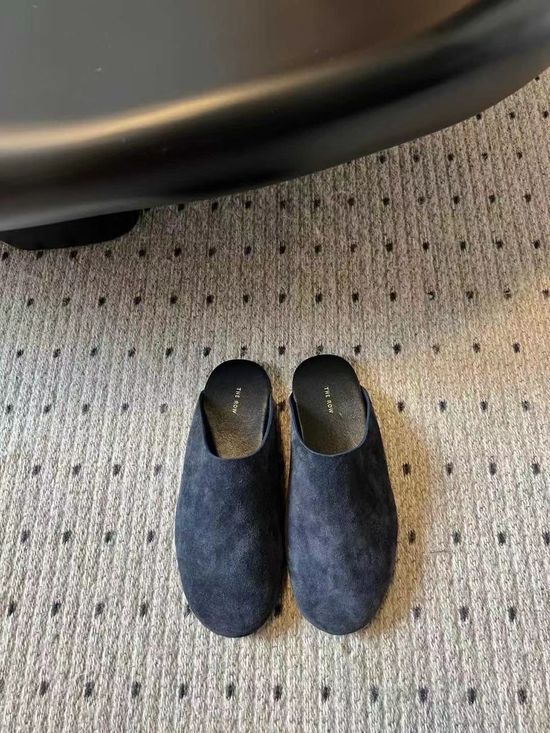 The Row Minimalist Pony Hair Covered Toe Slides
