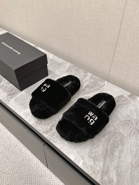 Alexander Wang Soft Wool Lined Non Slip Casual Warm Winter Slippers