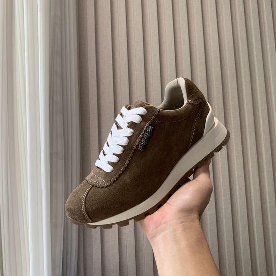 Brunello Cucinelli Casual Suede Shoes Soft Sheepskin Lining Anti-slip Sole