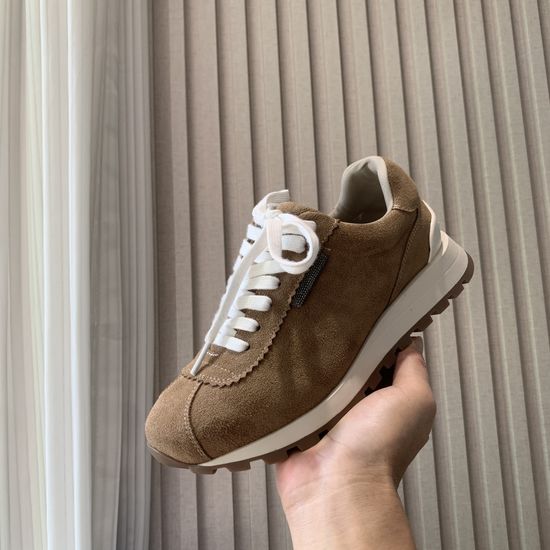 Brunello Cucinelli Casual Suede Shoes Soft Sheepskin Lining Anti-slip Sole