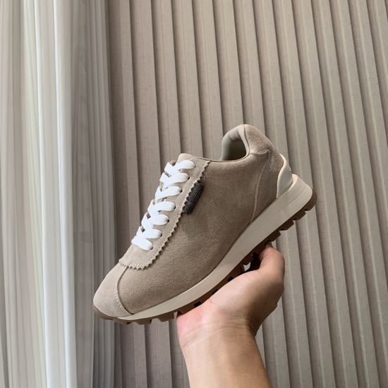 Brunello Cucinelli Casual Suede Shoes Soft Sheepskin Lining Anti-slip Sole