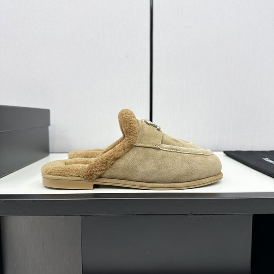 Chanel Plush Teddy Loafers with Suede Upper and Leather Sole