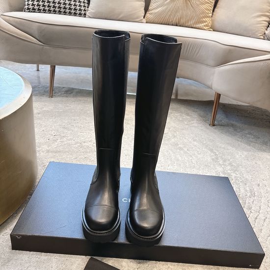 Chanel Comfortable Platform Ankle Boots with Elastic Opening
