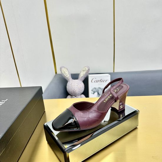 Chanel Classic Two Tone Slingback Comfortable Flat Shoes