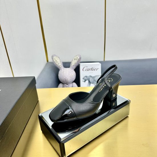 Chanel Classic Two Tone Slingback Comfortable Flat Shoes