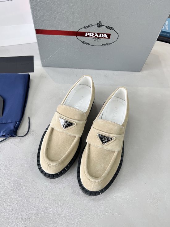 Prada Premium Suede Comfortable All Match Casual Shoes