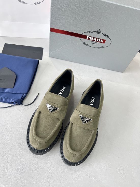 Prada Premium Suede Comfortable All Match Casual Shoes
