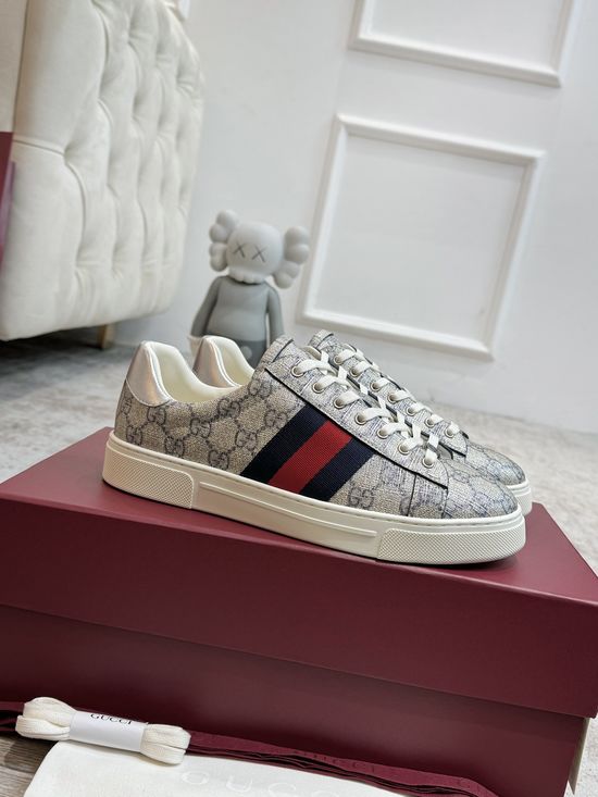 Gucci Classic Leather Casual Shoes Durable Soft Daily Walking Footwear