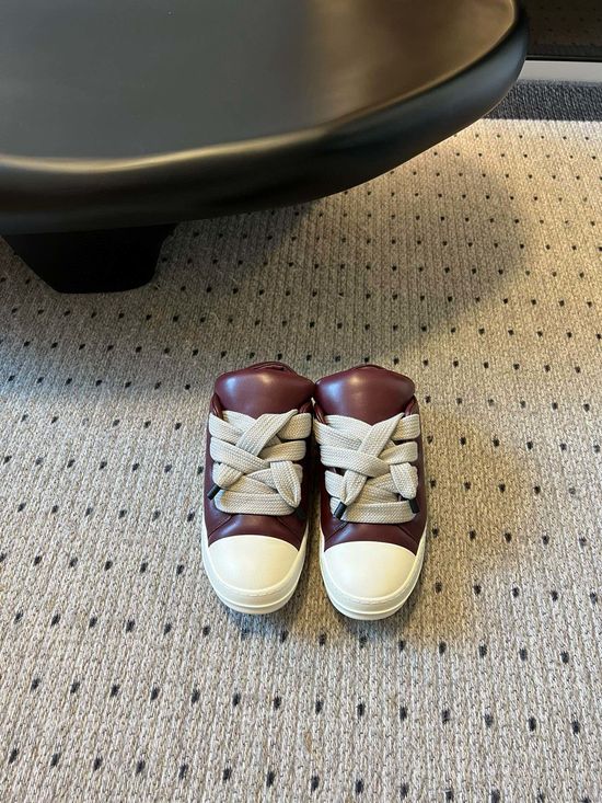 Rick Owens Lace-up Leather Casual Shoes With Non-slip Sole