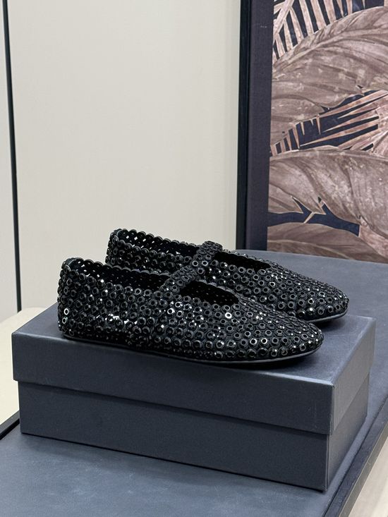 Alaia Rhinestone Decor Dress Shoes With Original Packaging