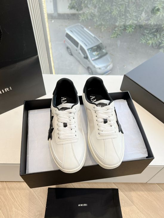 Amiri Genuine Leather Star Pattern Casual Comfort Sneakers