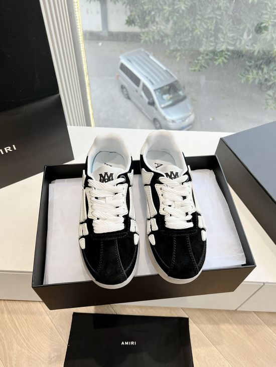 Amiri Genuine Leather Star Pattern Casual Comfort Sneakers