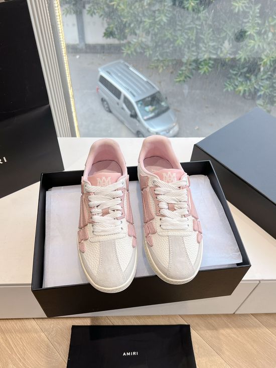 Amiri Genuine Leather Star Pattern Casual Comfort Sneakers