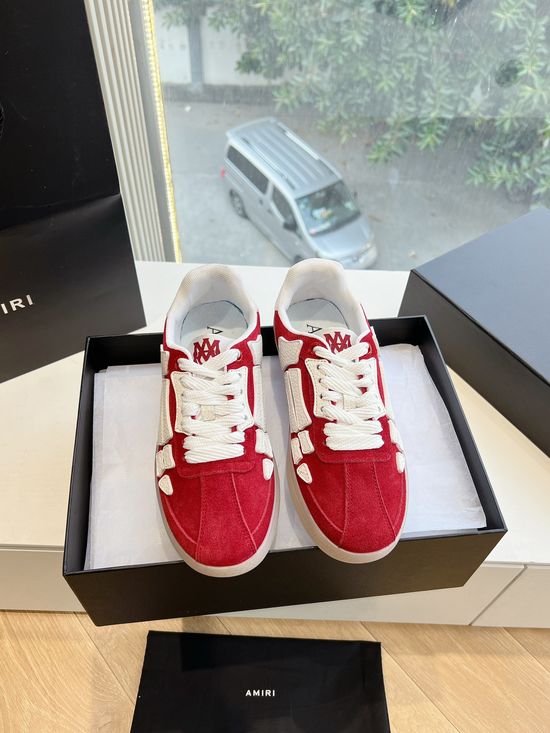 Amiri Genuine Leather Star Pattern Casual Comfort Sneakers