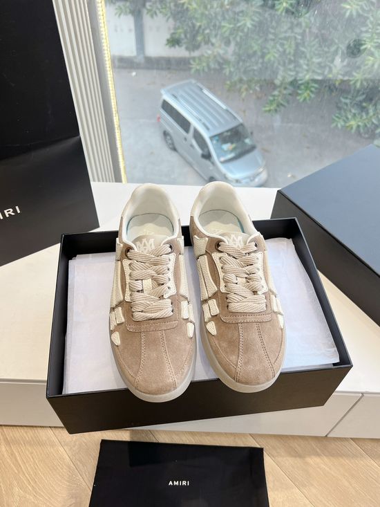 Amiri Genuine Leather Star Pattern Casual Comfort Sneakers