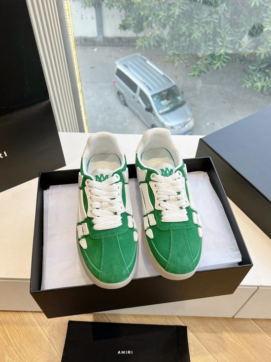 Amiri Genuine Leather Star Pattern Casual Comfort Sneakers