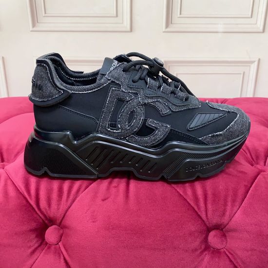 Dolce & Gabbana Premium Silk Cowhide Denim Classic Casual Shoes